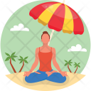 Yoga Relaxing Padmasana Icon