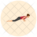 Chaturange Yoga Pose Icon