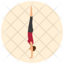 Handstand Yoga Pose Icon