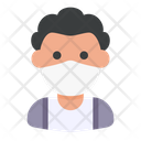 Man Avatar Medical Mask Icon