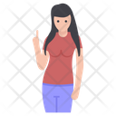 Young Girl Female Female Gesture Icon