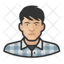 Young Man Flannel Shirt Icon