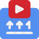 Youtube Upload Collection Video Statistic Accelerate Icon