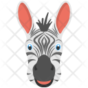 Zebra Face Black Icon