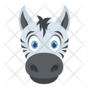 Zebra Animal Face Icon