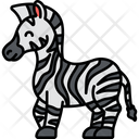 Zebra Black And White Fauna Icon