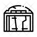 Zerstorte Garage Symbol