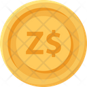 Zimbabwe Dollar Coin Coins Currency Icon