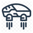 ホバーカー、浮遊、都市 アイコン