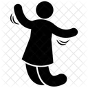 점프하는 아이 실제 게임 어린이 놀이 아이콘