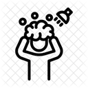 머리 감기  아이콘