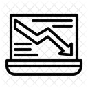 판매 감소 아이콘 아이콘