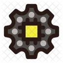 기어 칩 인공지능 아이콘