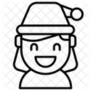 소녀 크리스마스 아이 아이콘
