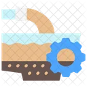 슬러지 폐기물 처리 아이콘