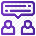 会話、リーダーシップ、ビジネス アイコン