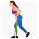 밧줄 운동 신체 게임 신체 활동 아이콘