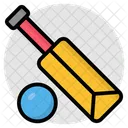 크리켓 배트볼 스포츠 도구 아이콘