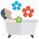 목욕 바디샤워 휴식 아이콘