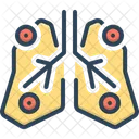 천식 호흡 폐 아이콘