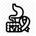 胃、腸、リボン アイコン