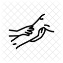 종아리 마사지 치료 아이콘