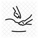 엉덩이 마사지 치료 아이콘