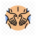 복부 마사지 치료 아이콘