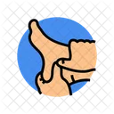 발목 마사지 치료 아이콘