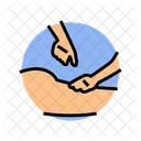 엉덩이 마사지 치료 아이콘