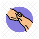 발가락 마사지 치료 아이콘