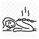 스톤 마사지 휴식 웰빙 아이콘