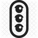 交通量、少ない、多い アイコン