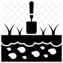 원예 땅에 삽질 정원 관리 아이콘