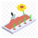 해바라기 꽃 농장 농업 아이콘