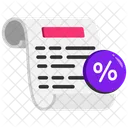 할인영수증  아이콘