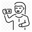 셀카 찍기 사진 촬영 포착 아이콘