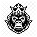 고릴라 로고 원숭이 생물 아이콘