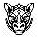 코뿔소 로고 동물 종 아이콘