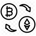 비트코인 대 이더리움 아이콘