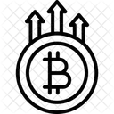 성장 비트코인 아이콘