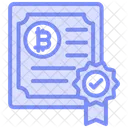 암호화폐 인증서 아이콘