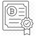 암호화폐 인증서 아이콘