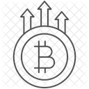 성장 비트코인 아이콘