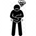 持続的な消化不良、消化、消化不良 アイコン