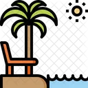 바다 해변 휴식 아이콘