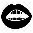 입을 벌리고 여자 입술 입술 스티커 아이콘