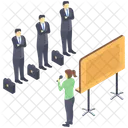 사업가 강의 비즈니스 회의 비즈니스 미팅 아이콘
