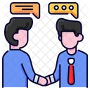 거래 합의 금융 아이콘