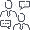 비즈니스 대화 비즈니스 채팅 아이콘